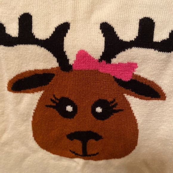 Girl Christmas Reindeer Sweater - Picture 1 of 4